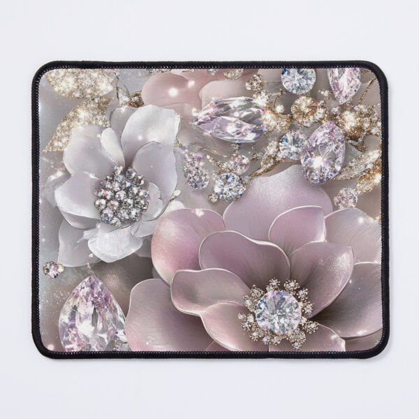Item preview, Blush Diamond Floral Glam Art designed and sold by AngelHomes1.