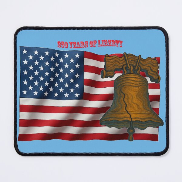 Item preview, American Flag with Liberty Bell 250 Years of Independence URM designed and sold by urmaddad.
