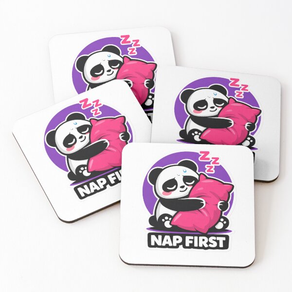 Item preview, Nap First Cute Panda – Funny Sleepy Introvert Mood Sticker designed and sold by snaperos.