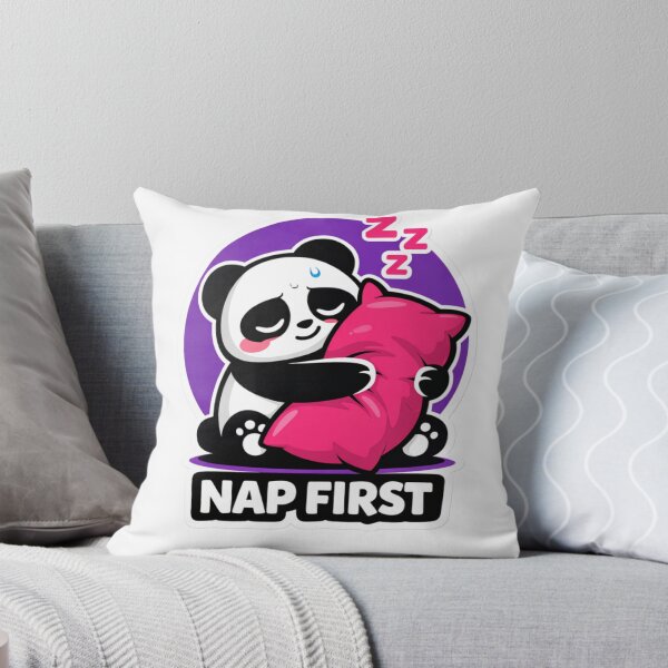 Item preview, Nap First Cute Panda – Funny Sleepy Introvert Mood Sticker designed and sold by snaperos.