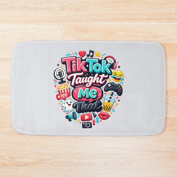 Item preview, TikTok Taught Me That | Funny Social Media Trend Icon Graphic designed and sold by PopCulturePixel.
