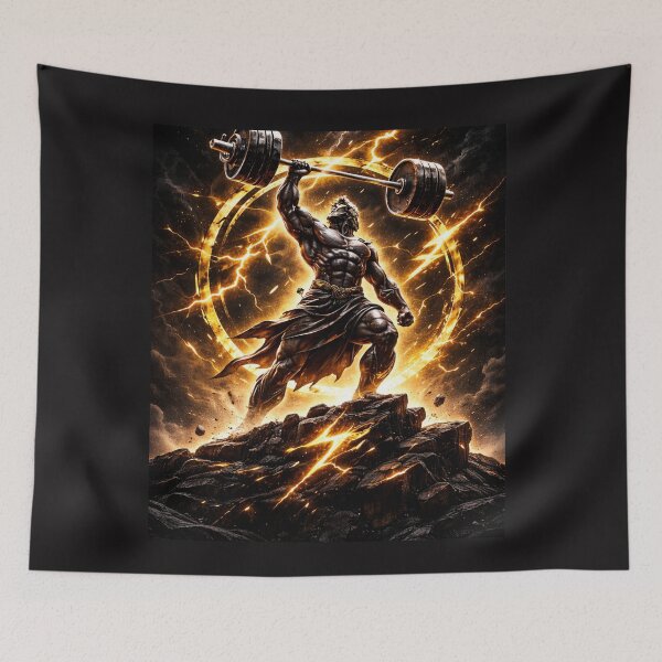 Item preview, Thunder God of Gains – Legendary Strength Unleashed designed and sold by Gym4Studio.