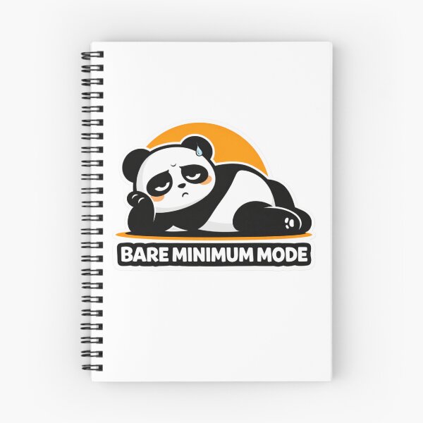 Item preview, Bare Minimum Mode Cute Panda – Funny Burnout Mood Sticker designed and sold by snaperos.