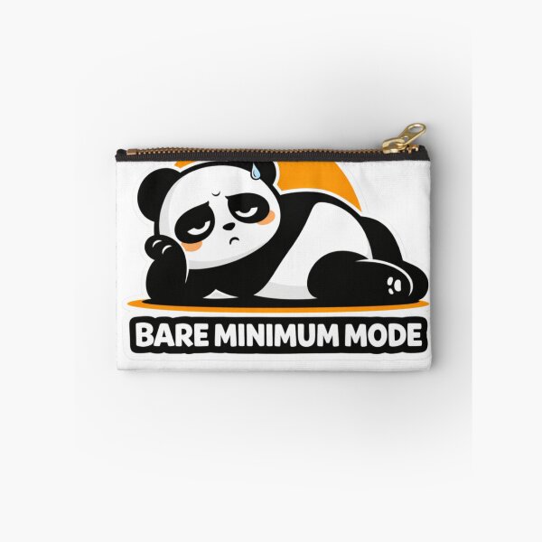 Item preview, Bare Minimum Mode Cute Panda – Funny Burnout Mood Sticker designed and sold by snaperos.