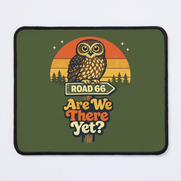 Item preview, Are We There Yet Ruru – Retro 70s Funny NZ Owl Road Trip designed and sold by MvuuStudio.