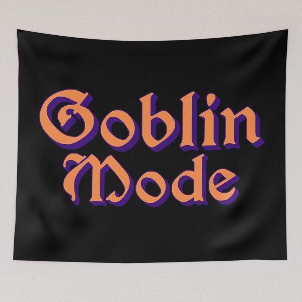 Item preview, Goblin Mode in Orange Medieval Typography designed and sold by Memes N Lore .