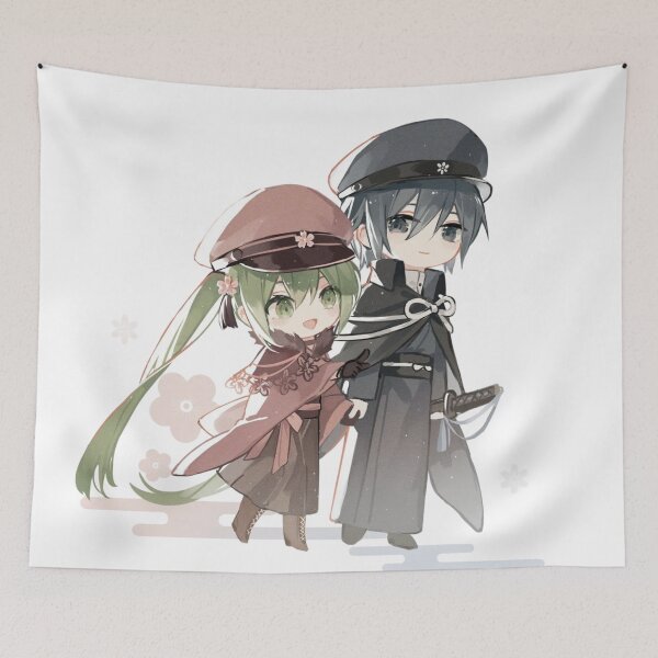 Item preview, Hatsune Miku and Kaito chibi couple cute Senbonzakura designed and sold by loveiscosmic.