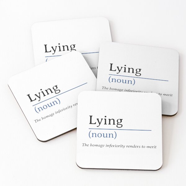 Item preview, Lying Is the Homage Inferiority Renders to Merit – Bold Quote Definition Graphic T-Shirt designed and sold by Gerontar.