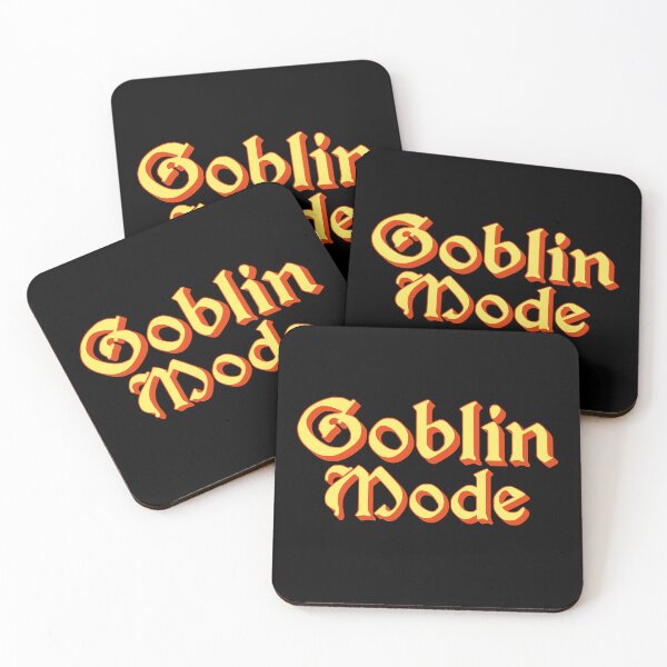 Item preview, Goblin Mode in Yellow Medieval Typography designed and sold by Memes N Lore .