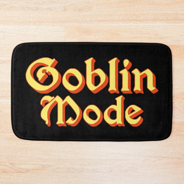 Item preview, Goblin Mode in Yellow Medieval Typography designed and sold by Memes N Lore .