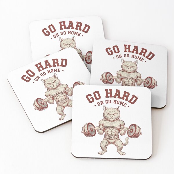 Item preview, Go Hard or Go Home Cat designed and sold by FaunaJam.