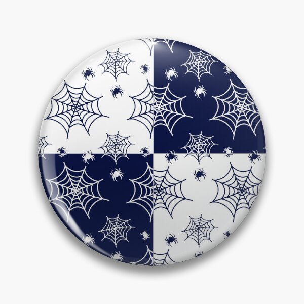Item preview, White and dark blue interchange web pattern designed and sold by serenebookworm.