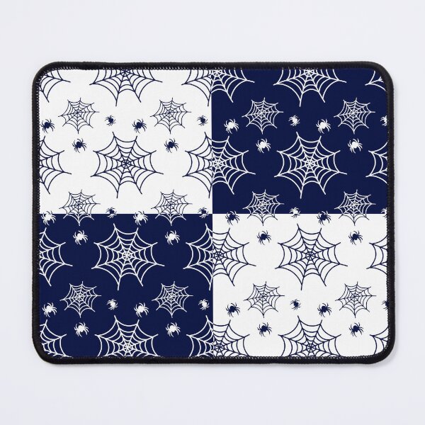 Item preview, White and dark blue interchange web pattern designed and sold by serenebookworm.