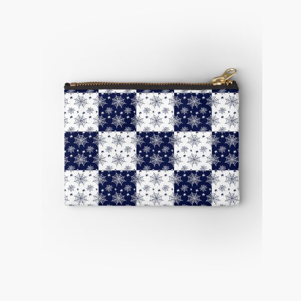 Item preview, White and dark blue interchange web pattern designed and sold by serenebookworm.