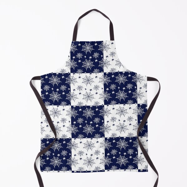 Item preview, White and dark blue interchange web pattern designed and sold by serenebookworm.