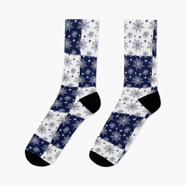 Item preview, White and dark blue interchange web pattern designed and sold by serenebookworm.