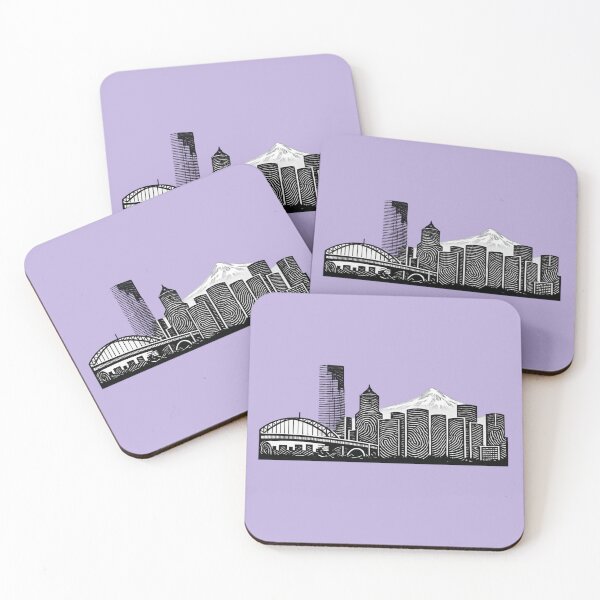 Item preview, Portland Fingerprint Skyline | Modern City Print | Minimalist Urban Art | City Identity Wall Art | City Prints Series designed and sold by Dream Circuit .