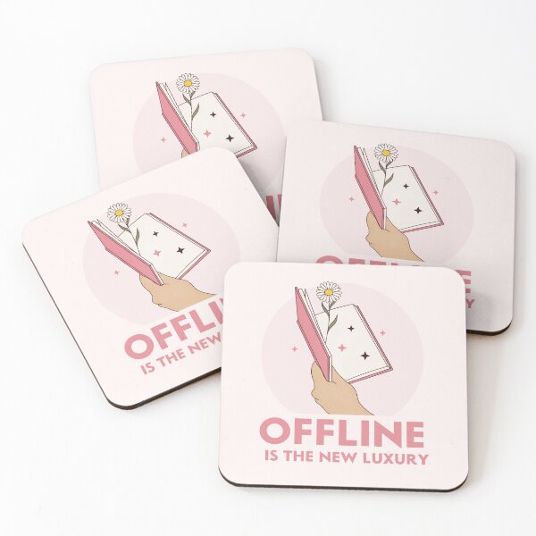 Item preview, Offline is the New Luxury Aesthetic Book and Flower Design designed and sold by LinaValearte.