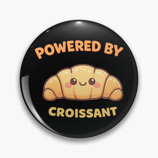 Item preview, Powered By Croissant Cute Kawaii Breakfast designed and sold by ImagenFusionP.