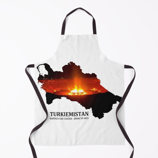 Item preview, Turkmenistan Map Darvaza Gas Crater Door To Hell Art designed and sold by AbulailArt.