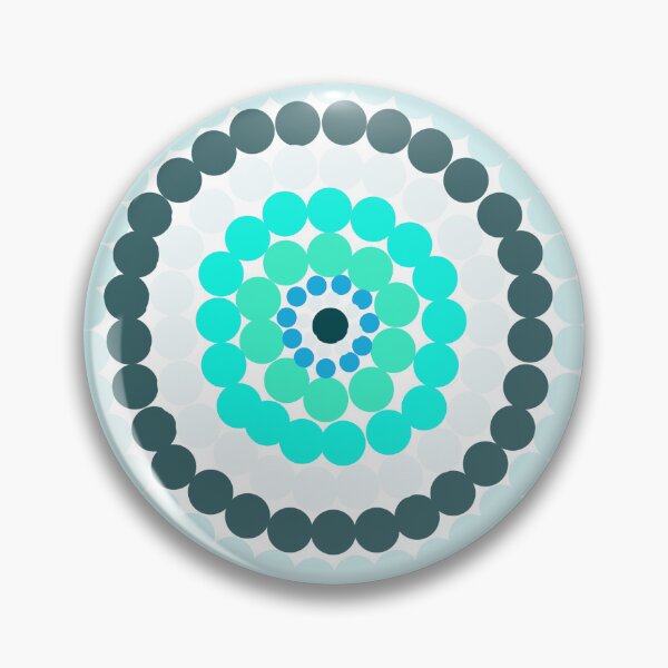 Item preview, "Aqua Spotty Dot Art: A Playful Circle of Color" designed and sold by A-Work-Of-Art.