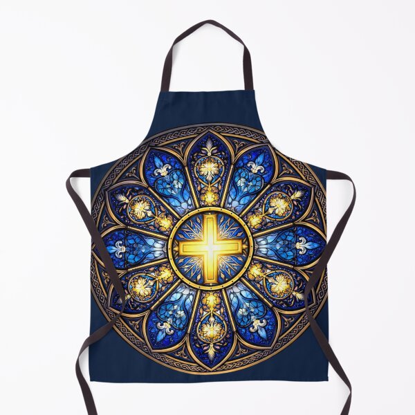 Item preview, Midnight Cathedral Rose – Gothic Stained Glass Cross designed and sold by SaintGear.
