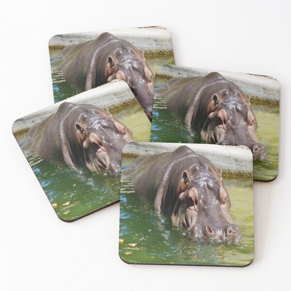 Item preview, "Majestic Presence: A Large Hippopotamus in a Tranquil Pond" designed and sold by A-Work-Of-Art.