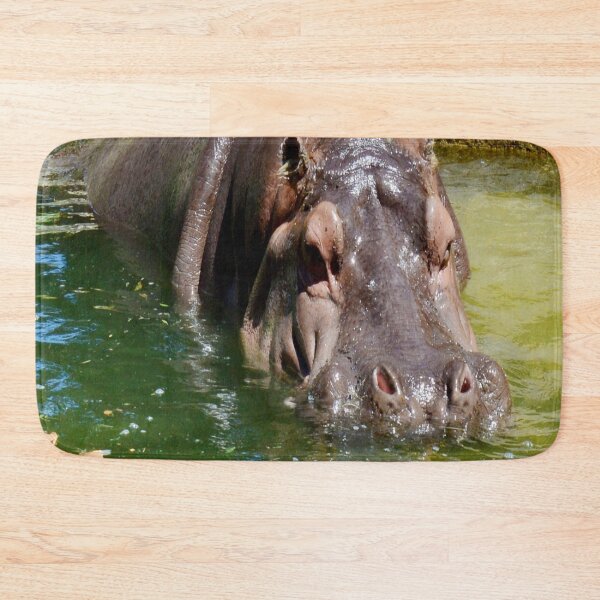 Item preview, "Majestic Presence: A Large Hippopotamus in a Tranquil Pond" designed and sold by A-Work-Of-Art.