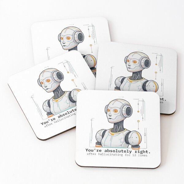 Item preview, You’re Absolutely Right – AI Hallucination Dev Humor Sticker designed and sold by syncware.