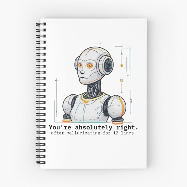 Item preview, You’re Absolutely Right – AI Hallucination Dev Humor Sticker designed and sold by syncware.