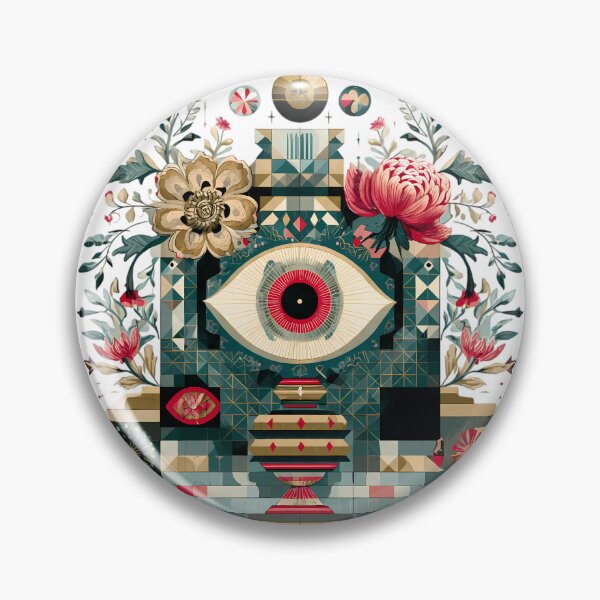 Item preview, Eye Flowers Intersection Nature Art Imagination Contemporary Illustrations designed and sold by ART ATTACK ZONE.