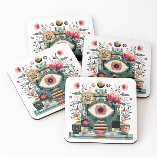 Item preview, Eye Flowers Intersection Nature Art Imagination Contemporary Illustrations designed and sold by ART ATTACK ZONE.