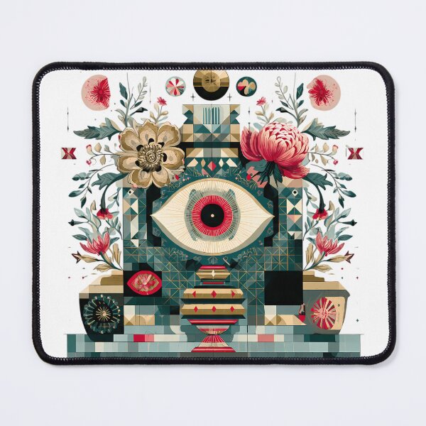 Item preview, Eye Flowers Intersection Nature Art Imagination Contemporary Illustrations designed and sold by ART ATTACK ZONE.