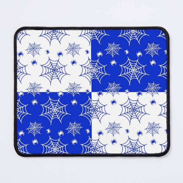 Item preview, White and bright blue interchange web pattern designed and sold by serenebookworm.