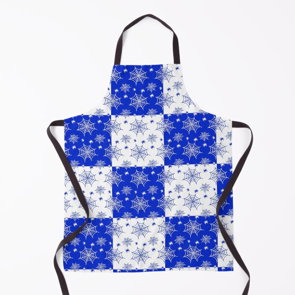 Item preview, White and bright blue interchange web pattern designed and sold by serenebookworm.