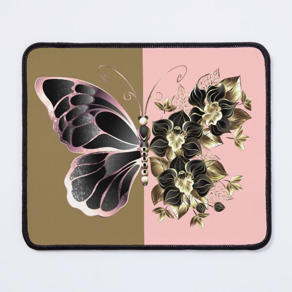Item preview, Brown and pink split butterfly design designed and sold by serenebookworm.