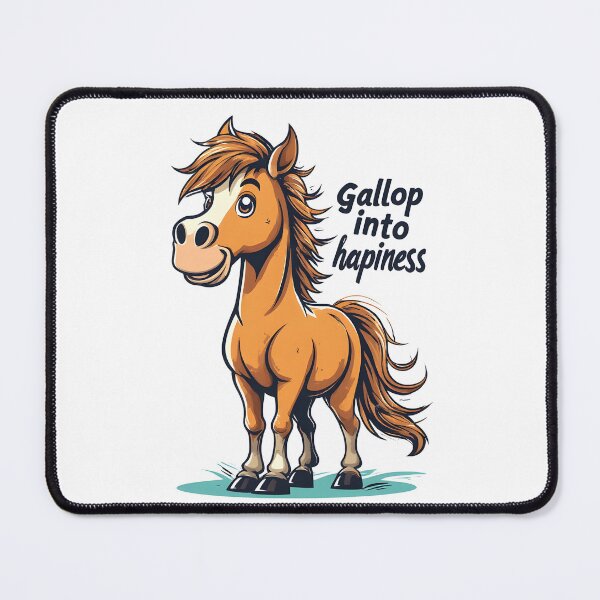Item preview, Gallop Into Happiness – Cute Horse Illustration designed and sold by owi-art.