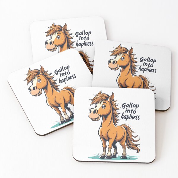 Item preview, Gallop Into Happiness – Cute Horse Illustration designed and sold by owi-art.