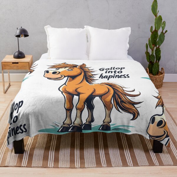 Item preview, Gallop Into Happiness – Cute Horse Illustration designed and sold by owi-art.