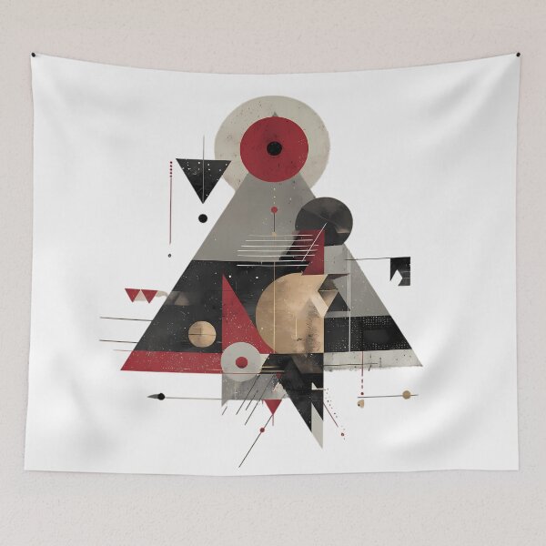 Item preview, Pyramid Exploring Intersection Nature Art Imagination Contemporary Illustrations designed and sold by ART ATTACK ZONE.