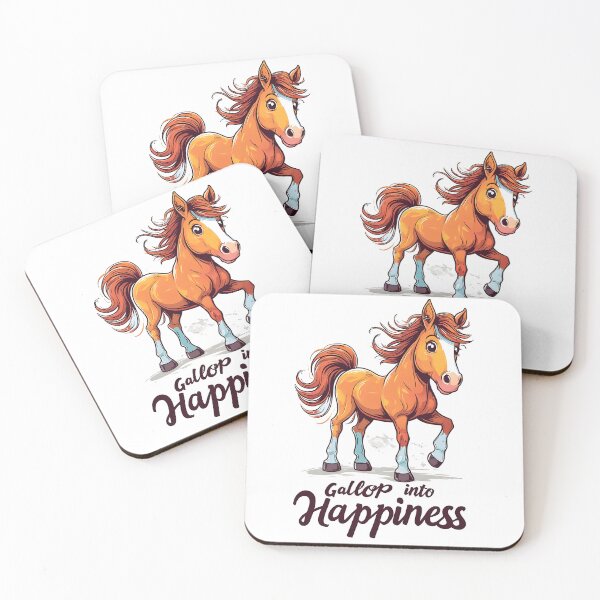 Item preview, Gallop Into Happiness – Cute Horse Illustration designed and sold by owi-art.