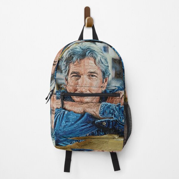 Item preview, The Silver Icon: Richard Gere Denim & Wisdom Impasto Portrait designed and sold by Art's Diner.