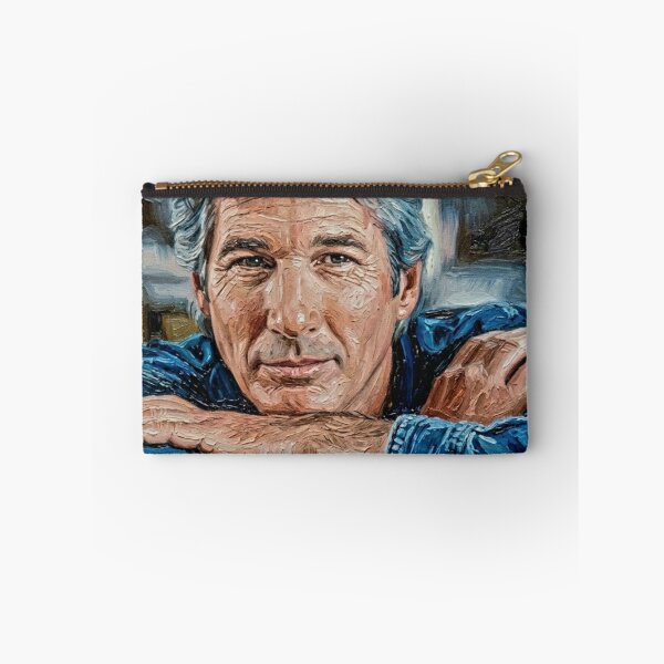 Item preview, The Silver Icon: Richard Gere Denim & Wisdom Impasto Portrait designed and sold by Art's Diner.