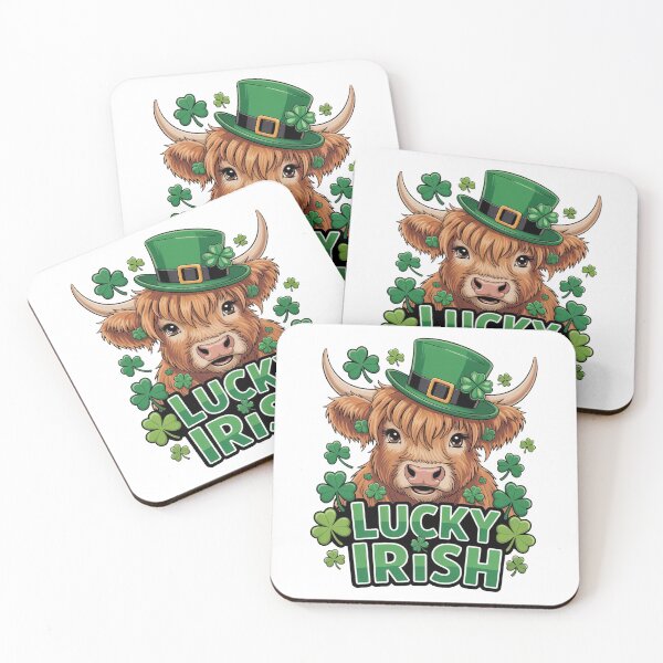 Item preview, Highland Cow Shamrock St Patrick Outfit designed and sold by QuiteOrbit.