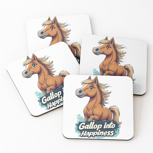 Item preview, Gallop Into Happiness – Cute Horse Illustration designed and sold by owi-art.