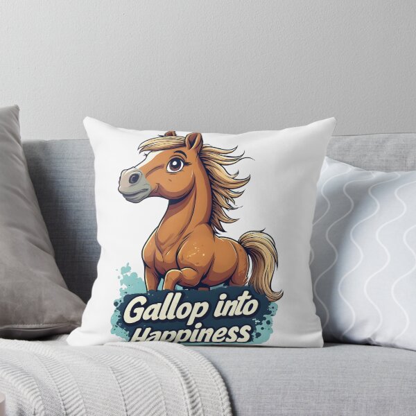Item preview, Gallop Into Happiness – Cute Horse Illustration designed and sold by owi-art.