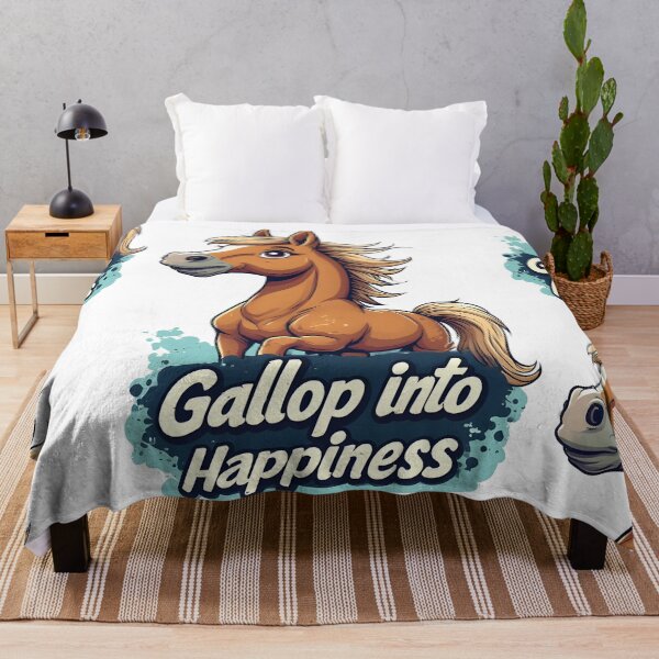 Item preview, Gallop Into Happiness – Cute Horse Illustration designed and sold by owi-art.