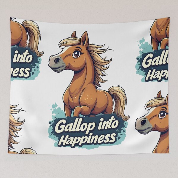 Item preview, Gallop Into Happiness – Cute Horse Illustration designed and sold by owi-art.