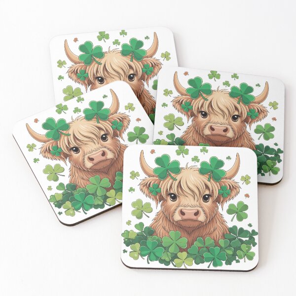 Item preview, Irish Cow Shamrock St Patrick’s Day designed and sold by QuiteOrbit.