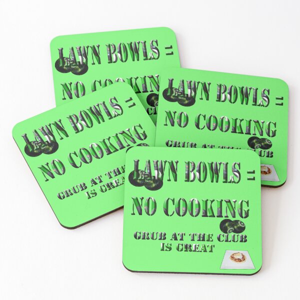 Item preview, Funny Lawn Bowls = No Cooking, Grub At The Club Is Great designed and sold by A-Work-Of-Art.